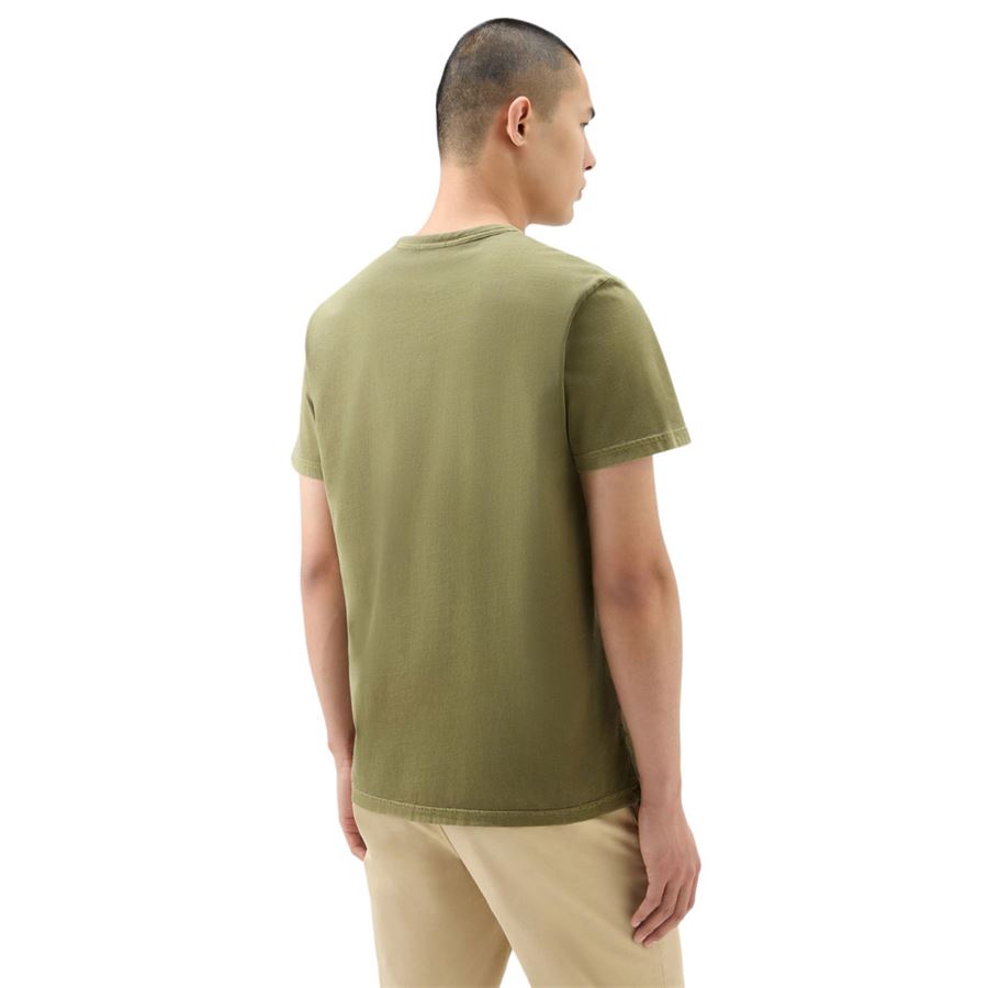 T-shirt in puro cotone tinto in capo Woolrich | CFWOTE01266178